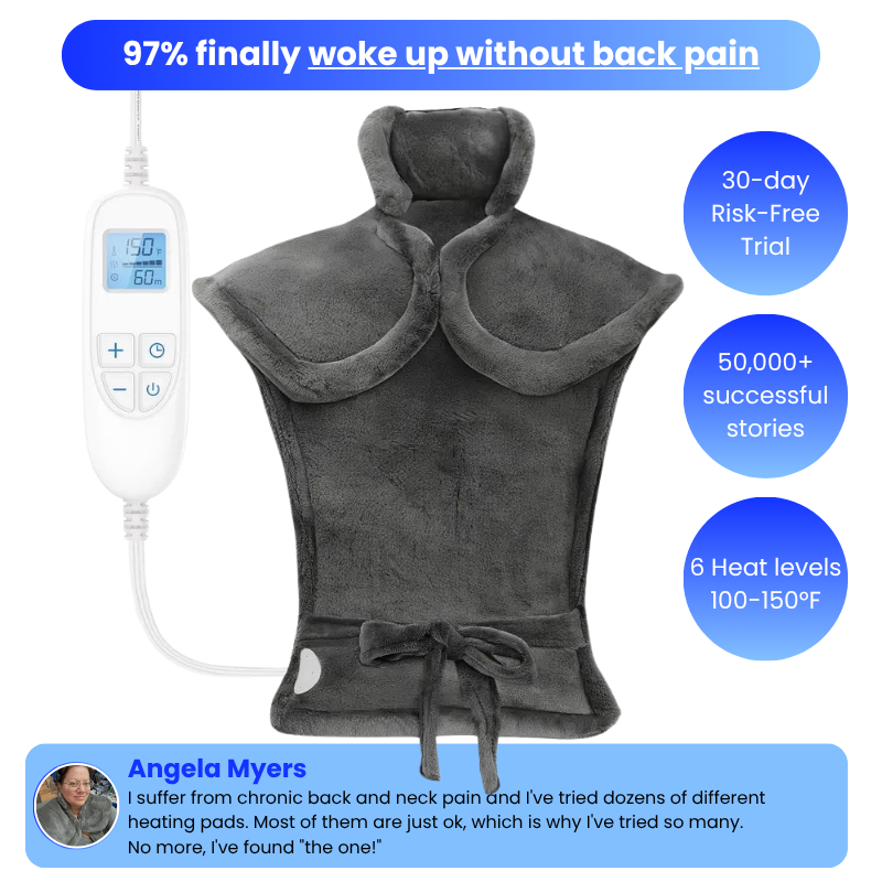 24"x33" Heated Pad 2.0 for Neck, Shoulders, and Back Pain Relief