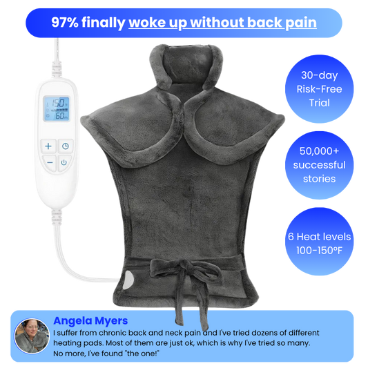 24"x33" Heated Pad 2.0 for Neck, Shoulders, and Back Pain Relief