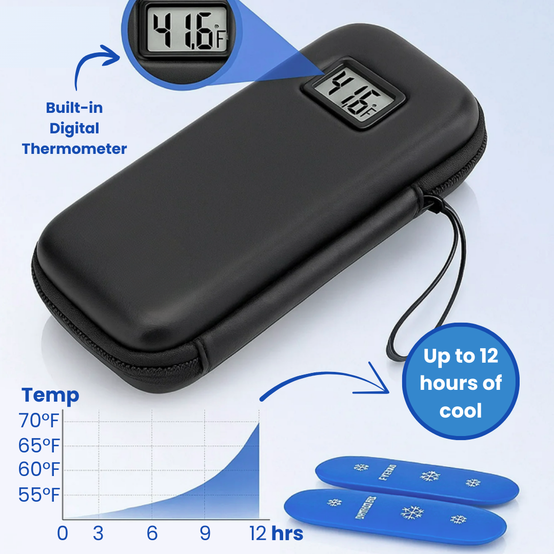TSA-Approved Insulin Travel Case – Keeps Insulin Pens & Injectable Medications Safe and Cool for up to 12 Hours