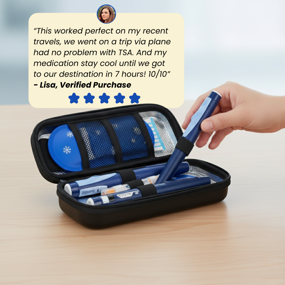 TSA-Approved Insulin Travel Case – Keeps Insulin Pens & Injectable Medications Safe and Cool for up to 12 Hours