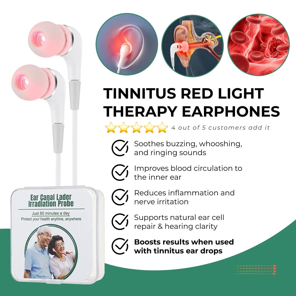 FREE Tinnitus Red Light Therapy Earphones