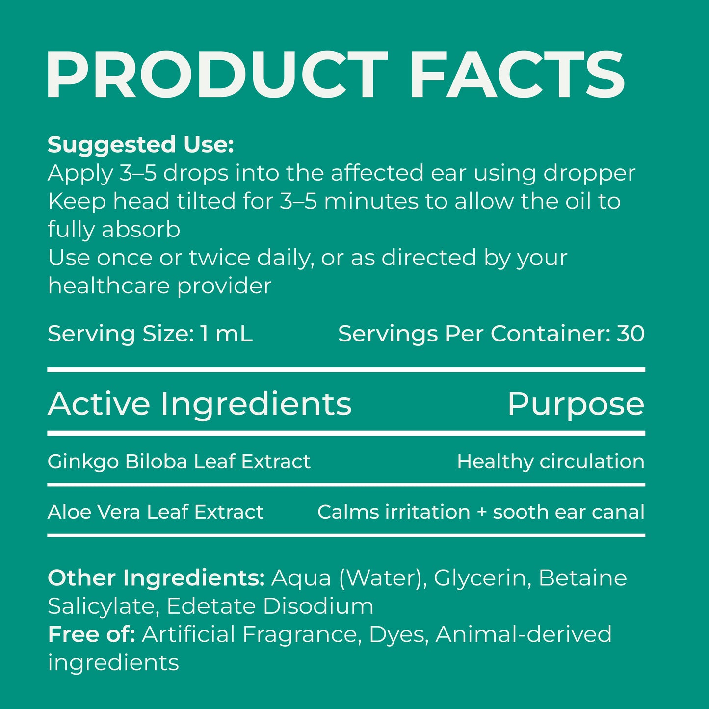 Buffology+ Clinical Strength Tinnitus Ear Therapy Drops