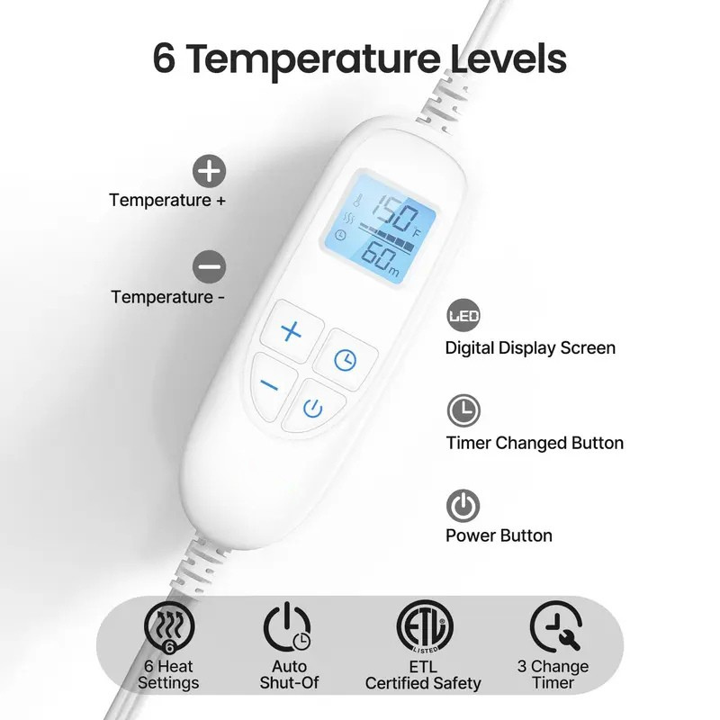 24"x33" Heated Pad 2.0 for Neck, Shoulders, and Back Pain Relief
