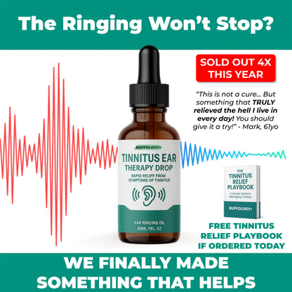 Buffology+ Clinical Strength Tinnitus Ear Therapy Drops